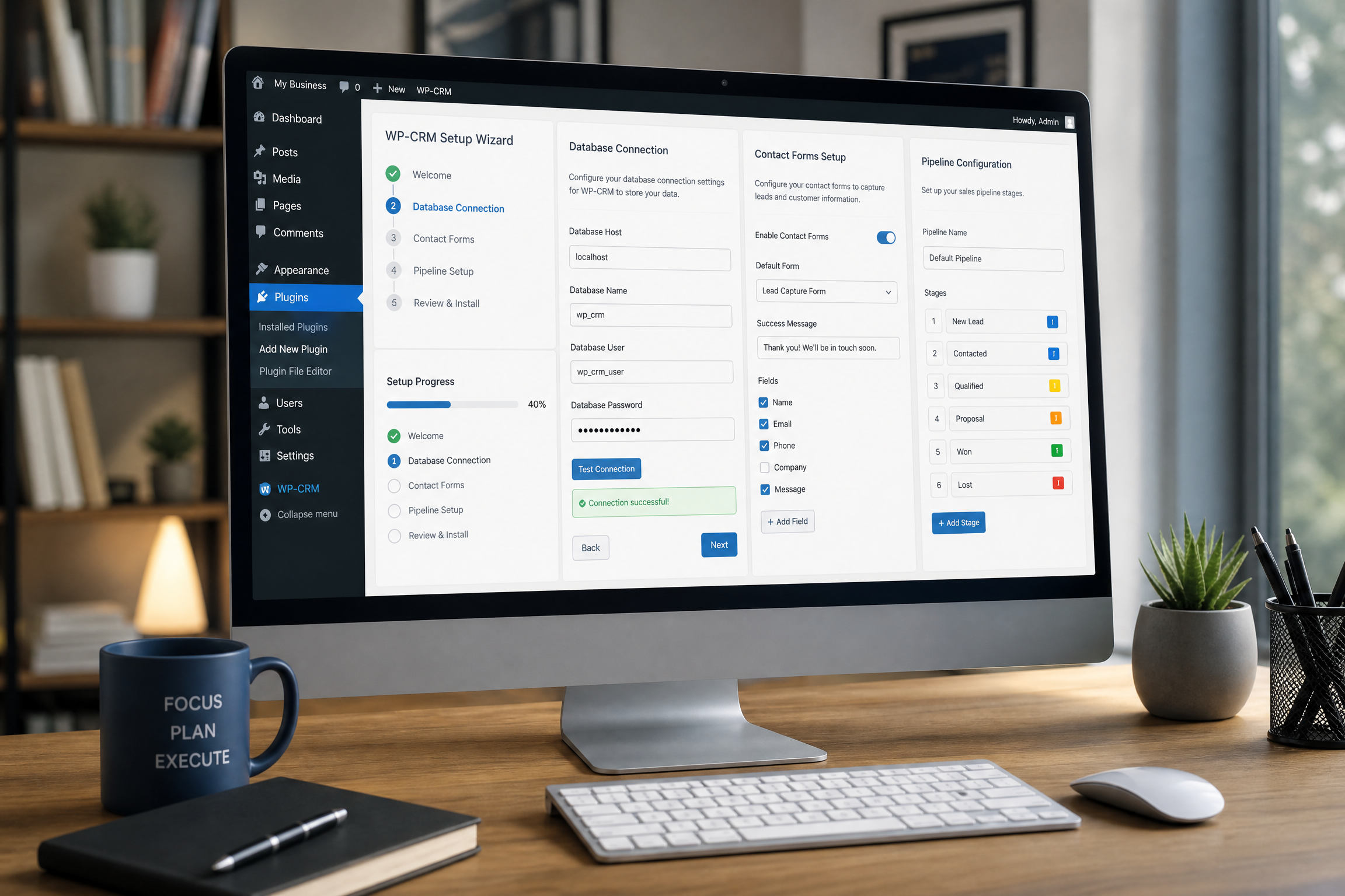WordPress CRM Einrichtung – Setup-Wizard im WordPress Admin