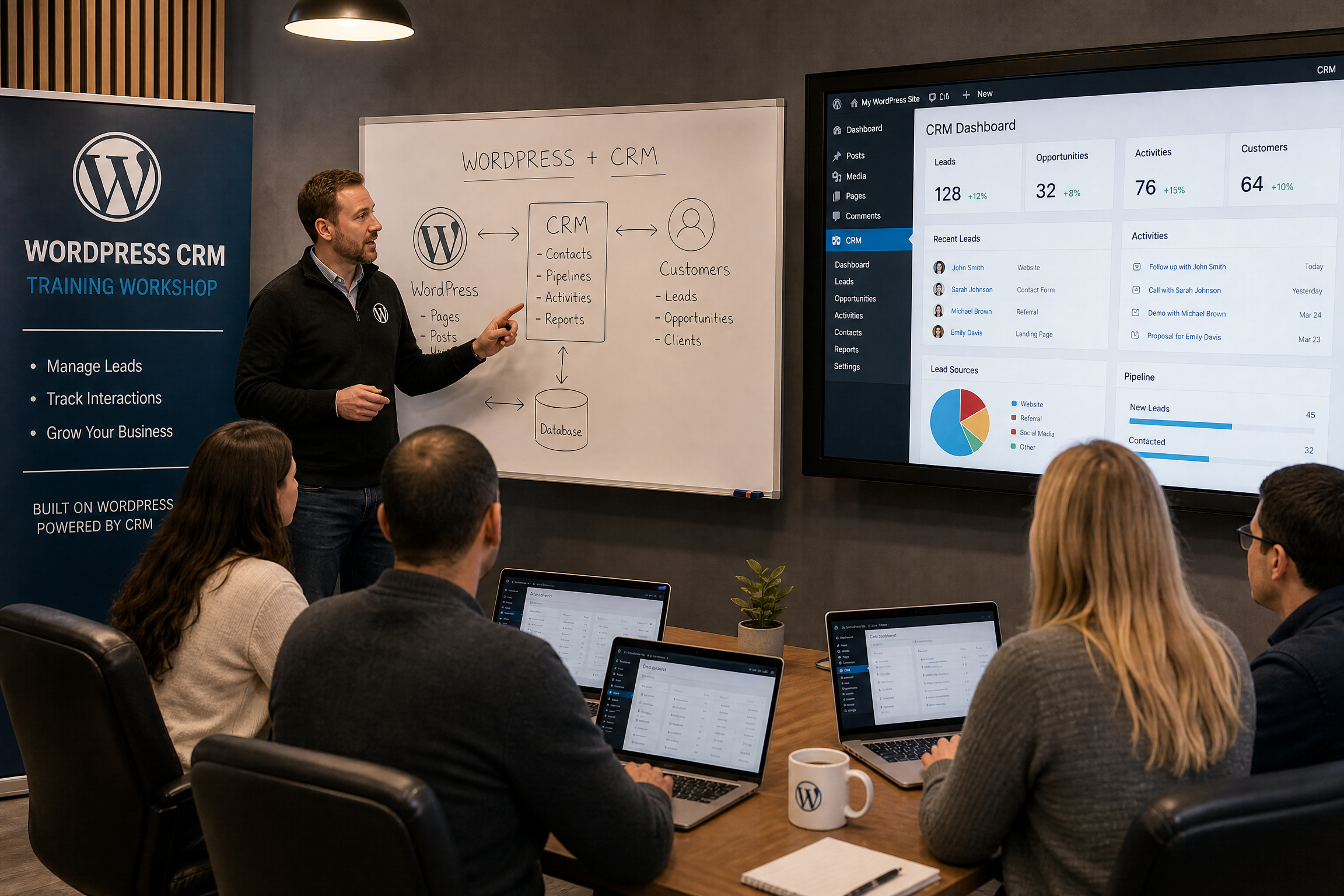 WordPress CRM Schulung – Team-Workshop mit Trainer